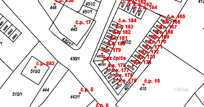 Miřetice u Klášterce nad Ohří 179, Klášterec nad Ohří na parcele st. 407/22 v KÚ Miřetice u Klášterce nad Ohří, Katastrální mapa