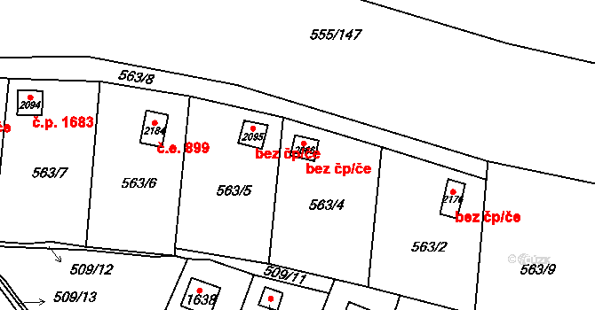 Lipník nad Bečvou 38118084 na parcele st. 2066 v KÚ Lipník nad Bečvou, Katastrální mapa