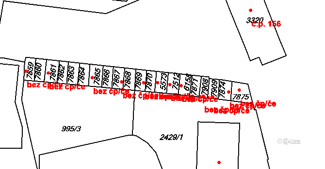 Třebíč 38367084 na parcele st. 5573 v KÚ Třebíč, Katastrální mapa