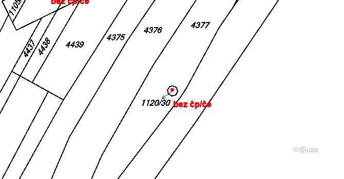 Veselí nad Moravou 44830084 na parcele st. 1120/30 v KÚ Milokošť, Katastrální mapa