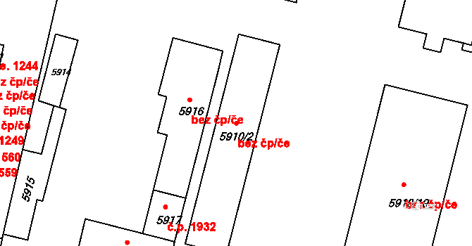 Česká Lípa 45912084 na parcele st. 5910/2 v KÚ Česká Lípa, Katastrální mapa