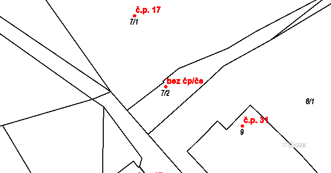 Náchod 46560084 na parcele st. 7/2 v KÚ Pavlišov, Katastrální mapa
