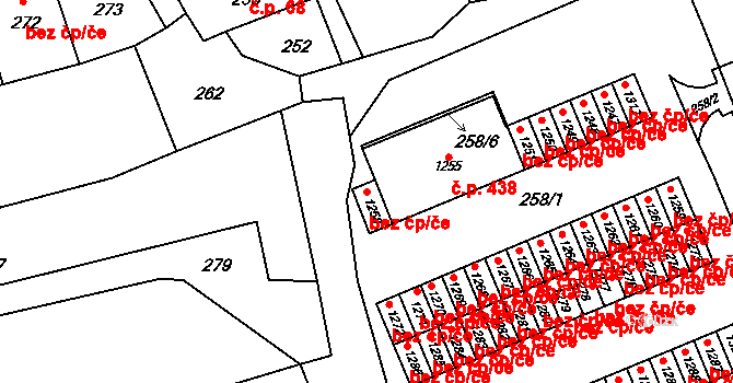 Grygov 47306084 na parcele st. 1258 v KÚ Grygov, Katastrální mapa