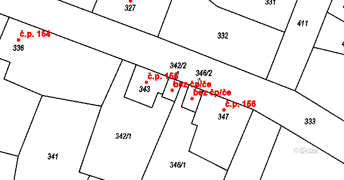 Chotíkov 47966084 na parcele st. 342/2 v KÚ Chotíkov, Katastrální mapa