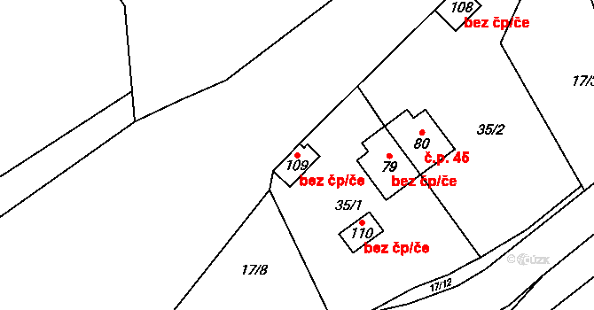 Pelhřimov 48643084 na parcele st. 109 v KÚ Lešov, Katastrální mapa