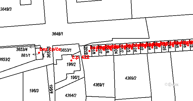 Kožlany 48915084 na parcele st. 201/8 v KÚ Kožlany, Katastrální mapa