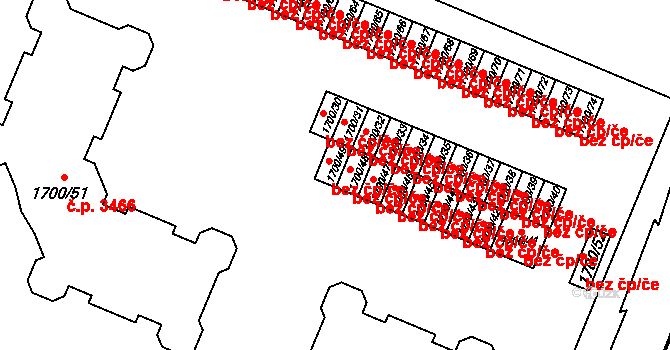 Břeclav 49291084 na parcele st. 1700/49 v KÚ Břeclav, Katastrální mapa