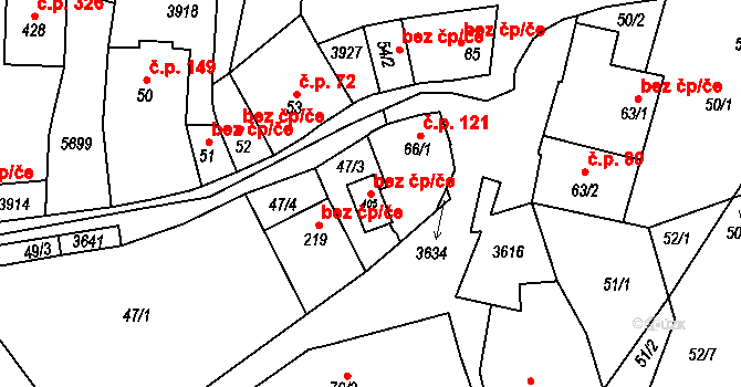 Ořechov 88449084 na parcele st. 405 v KÚ Ořechov u Uherského Hradiště, Katastrální mapa