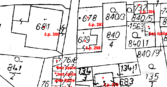 Cvikov I 298, Cvikov na parcele st. 679 v KÚ Cvikov, Katastrální mapa