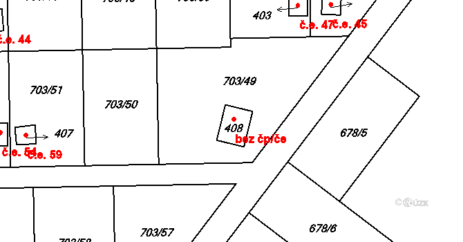 Bečov 57, Katastrální mapa