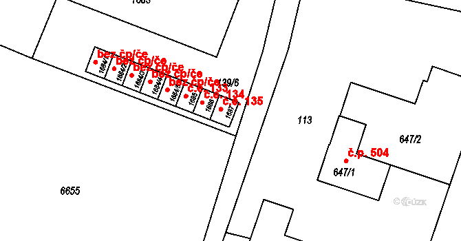 Starý Jiříkov 135, Jiříkov, Katastrální mapa