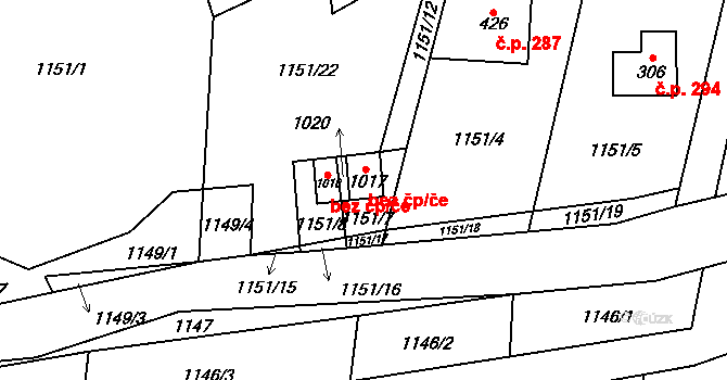 Frýdek-Místek 40342085 na parcele st. 1017 v KÚ Skalice u Frýdku-Místku, Katastrální mapa