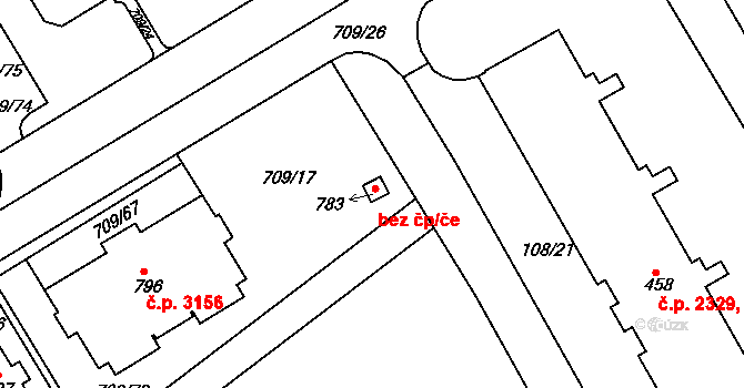 Šumperk 48848085 na parcele st. 783 v KÚ Dolní Temenice, Katastrální mapa
