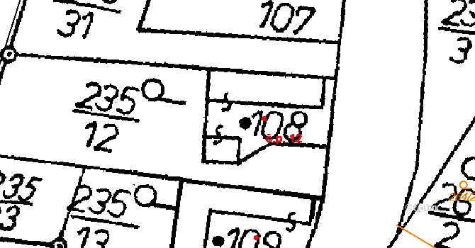Zbraň 12, Žiželice na parcele st. 108 v KÚ Končice, Katastrální mapa