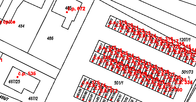 Bystřice nad Pernštejnem 347 na parcele st. 501/17 v KÚ Bystřice nad Pernštejnem, Katastrální mapa