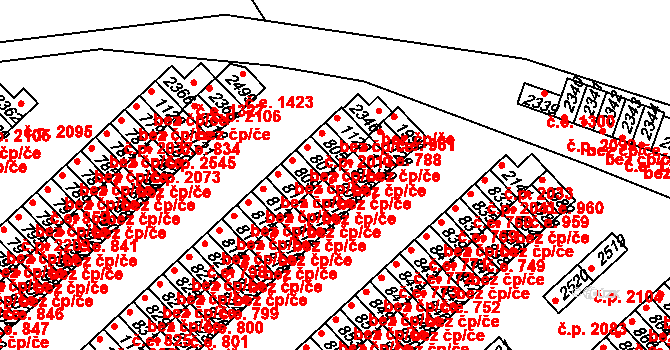 Sezimovo Ústí 40912086 na parcele st. 808 v KÚ Sezimovo Ústí, Katastrální mapa