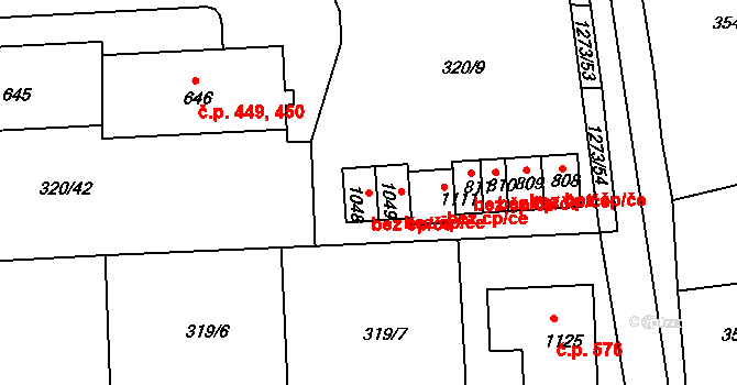 Kaznějov 42995086 na parcele st. 1048 v KÚ Kaznějov, Katastrální mapa