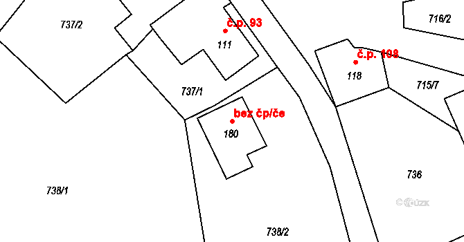 Jarošov nad Nežárkou 43365086 na parcele st. 180 v KÚ Jarošov nad Nežárkou, Katastrální mapa