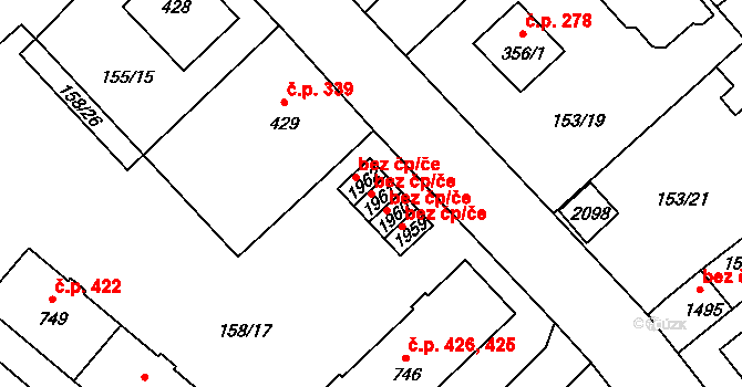 Mariánské Lázně 44650086 na parcele st. 1961 v KÚ Úšovice, Katastrální mapa