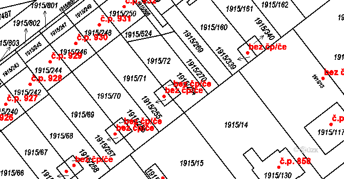 Třeboň 47514086 na parcele st. 1915/254 v KÚ Třeboň, Katastrální mapa