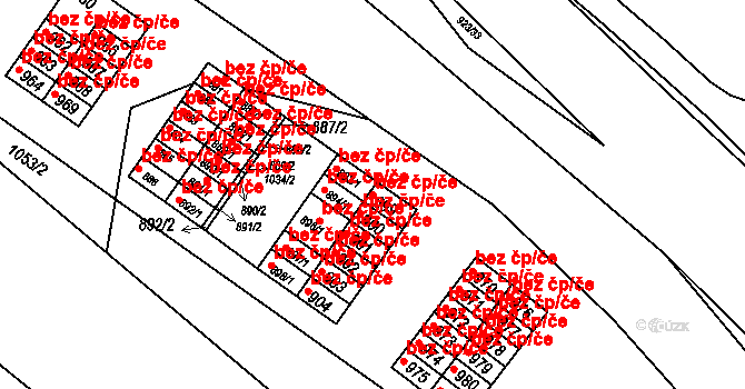 Ústí nad Orlicí 49319086 na parcele st. 899 v KÚ Hylváty, Katastrální mapa