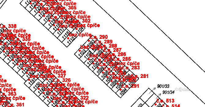 Pacov 49545086 na parcele st. 1090 v KÚ Pacov, Katastrální mapa