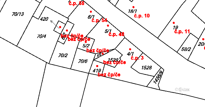 Tetín 49713086 na parcele st. 4/2 v KÚ Tetín u Berouna, Katastrální mapa