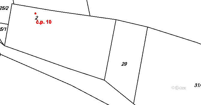 Velký Jeníkov 10, Studená na parcele st. 2 v KÚ Velký Jeníkov, Katastrální mapa