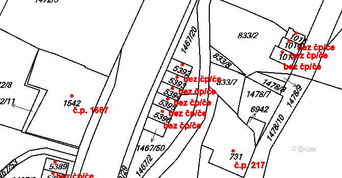 Jablonec nad Nisou 2344, Katastrální mapa