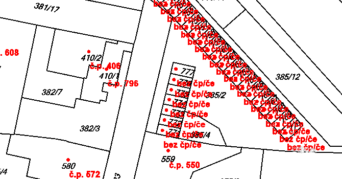 Slatiňany 38045087 na parcele st. 775 v KÚ Slatiňany, Katastrální mapa