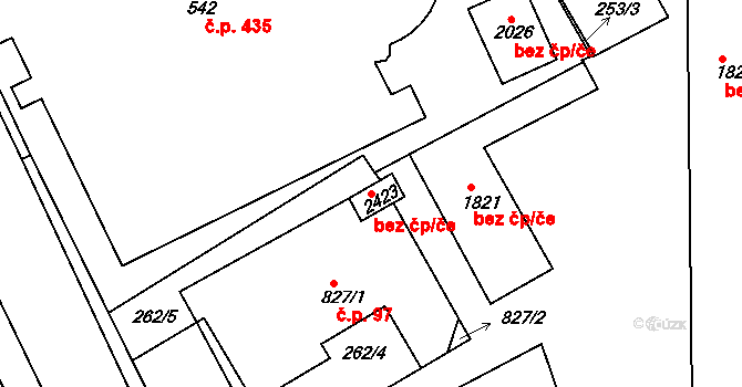 Neratovice 39376087 na parcele st. 2423 v KÚ Neratovice, Katastrální mapa