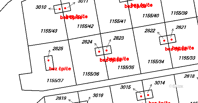 Český Krumlov 42193087 na parcele st. 2824 v KÚ Český Krumlov, Katastrální mapa