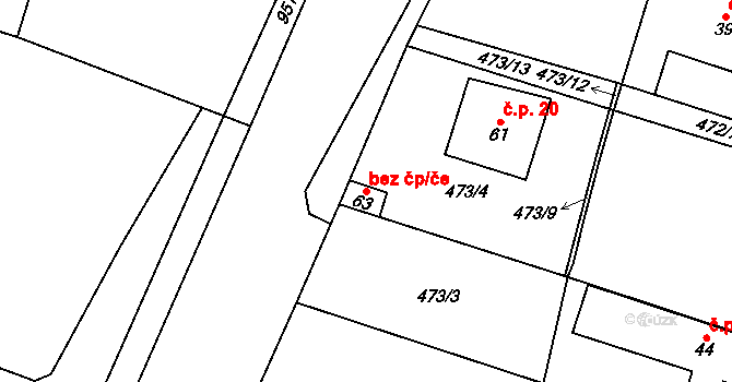 Staňkov 45231087 na parcele st. 63 v KÚ Ohučov, Katastrální mapa