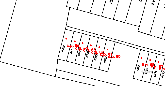 Poláky 63, Chbany na parcele st. 63/30 v KÚ Poláky, Katastrální mapa