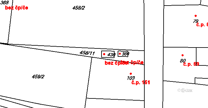 Pardubice 40373088 na parcele st. 430 v KÚ Nemošice, Katastrální mapa