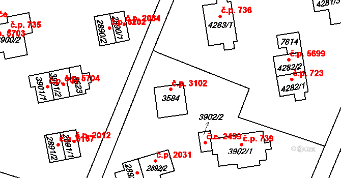 Zlín 3102, Katastrální mapa