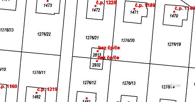 Přelouč 42601088 na parcele st. 2813 v KÚ Přelouč, Katastrální mapa