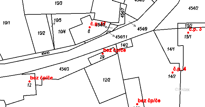 Doubravice 43492088 na parcele st. 29 v KÚ Nahošín, Katastrální mapa