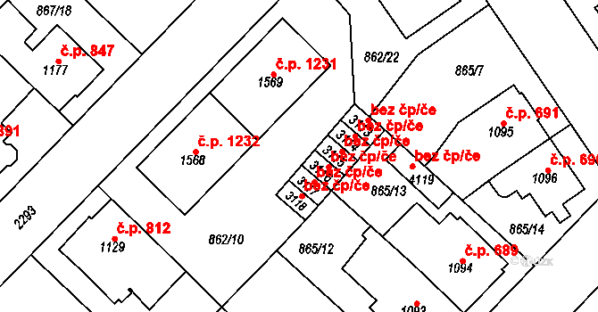 Čáslav 44030088 na parcele st. 3116 v KÚ Čáslav, Katastrální mapa