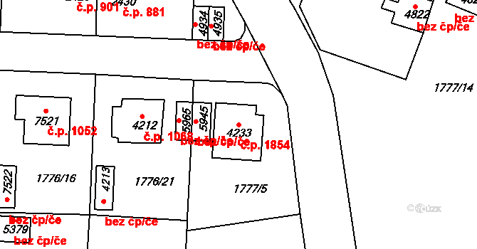 Havlíčkův Brod 1854 na parcele st. 4233 v KÚ Havlíčkův Brod, Katastrální mapa