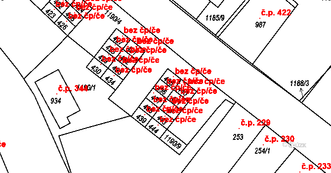 Údlice 98174088 na parcele st. 436 v KÚ Údlice, Katastrální mapa