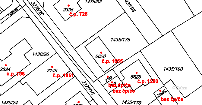 Beroun-Město 1665, Beroun na parcele st. 6620 v KÚ Beroun, Katastrální mapa