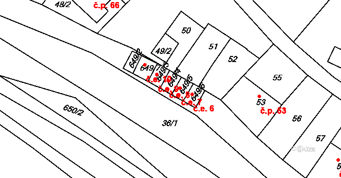 Opatovice 8, Vyškov na parcele st. 649/4 v KÚ Opatovice u Vyškova, Katastrální mapa