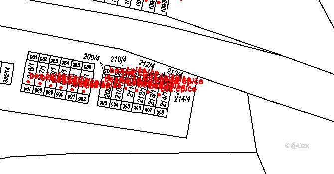 Rychnov nad Kněžnou 38473089 na parcele st. 214/4 v KÚ Lipovka u Rychnova nad Kněžnou, Katastrální mapa