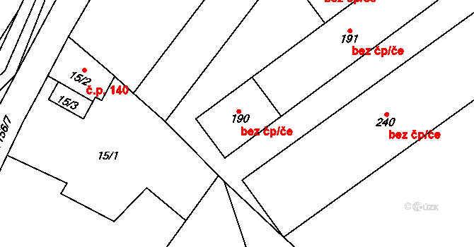Uhelná 38519089 na parcele st. 190 v KÚ Uhelná, Katastrální mapa