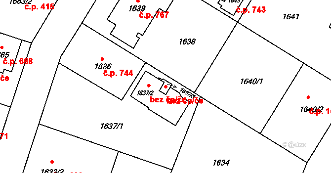 Bohumín 43969089 na parcele st. 1637/3 v KÚ Nový Bohumín, Katastrální mapa