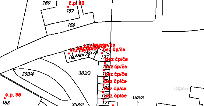 Krnov 45618089 na parcele st. 177 v KÚ Krnov-Horní Předměstí, Katastrální mapa