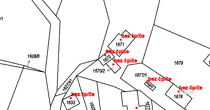 Jablůnka 45630089 na parcele st. 1672 v KÚ Jablůnka, Katastrální mapa