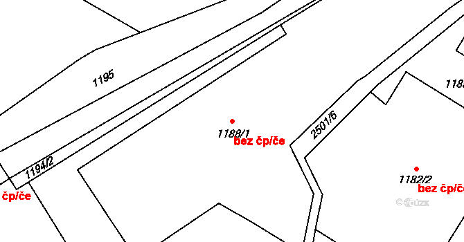 Horní Benešov 46330089 na parcele st. 1188/1 v KÚ Horní Benešov, Katastrální mapa