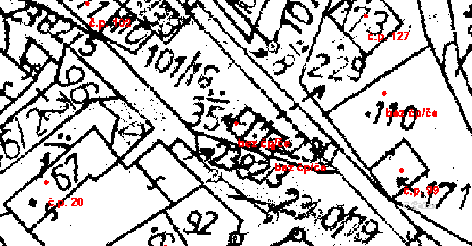 Těmice 48216089 na parcele st. 229 v KÚ Těmice u Kamenice nad Lipou, Katastrální mapa